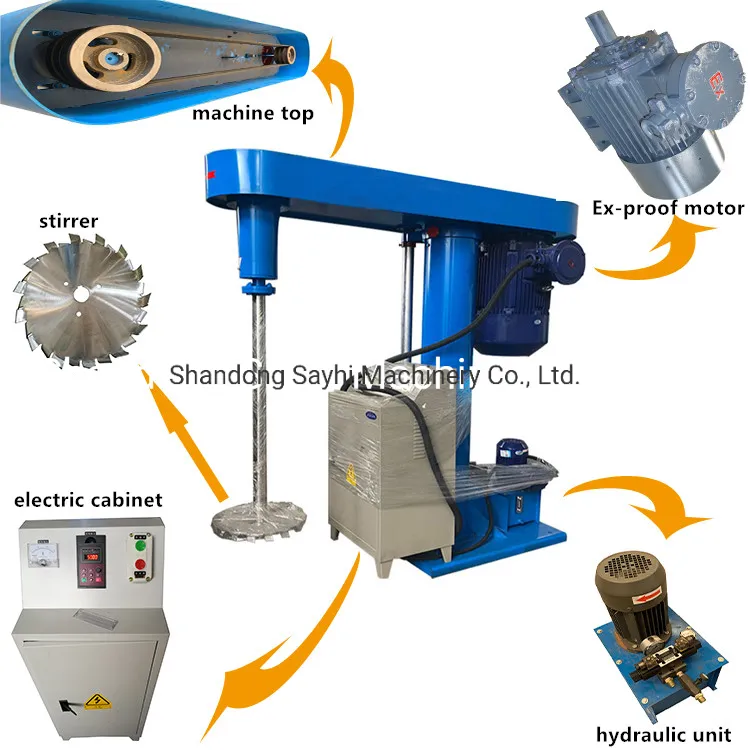 1000L Hydraulic Lifting Variable Speed Dissolver for Water-Based Paint/Acrylic Paint