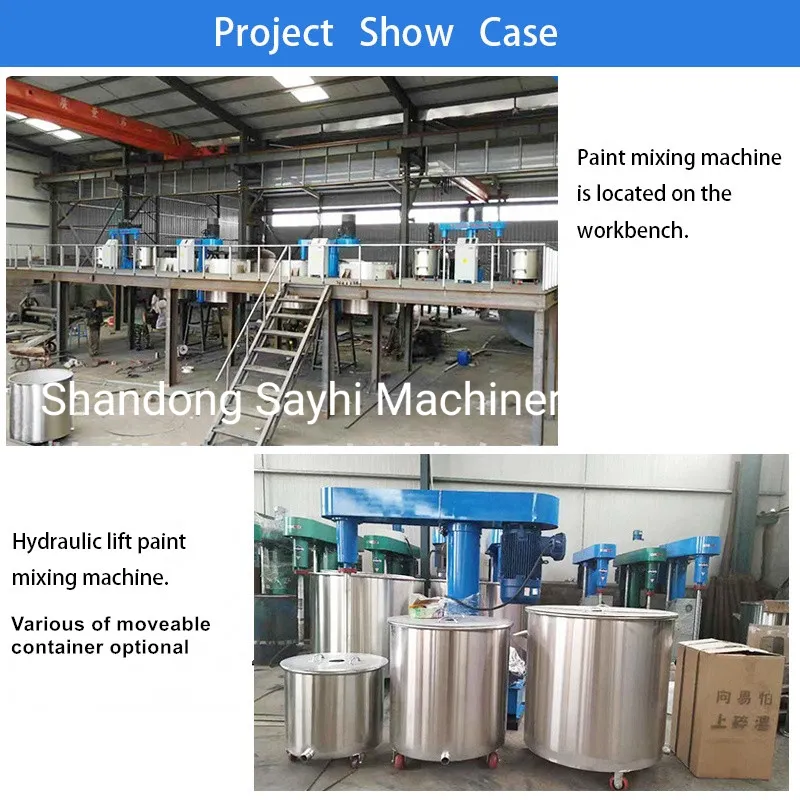 1000L Hydraulic Lifting Variable Speed Dissolver for Water-Based Paint/Acrylic Paint