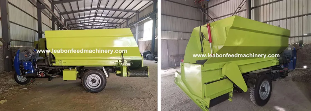 10cbm Leabon Animal Cattle Feed Tmr Mixer for Stalks Grass Chopper