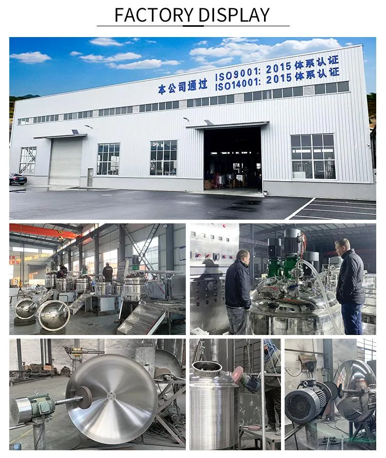 500-2000L Multi-Specification and Customizable Vacuum Homogenizing Emulsified Stainless Steel Mixing Machine