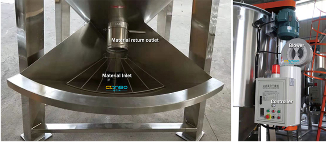 500kg 1000kg 2000kg Color Pellets Drying Mixer for Plastic LDPE HDPE Rotomolding