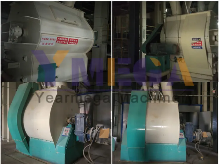 500kg 1t 2t Per Batch Double Paddle Type Feed Mixing Production Machine in Feed Factory