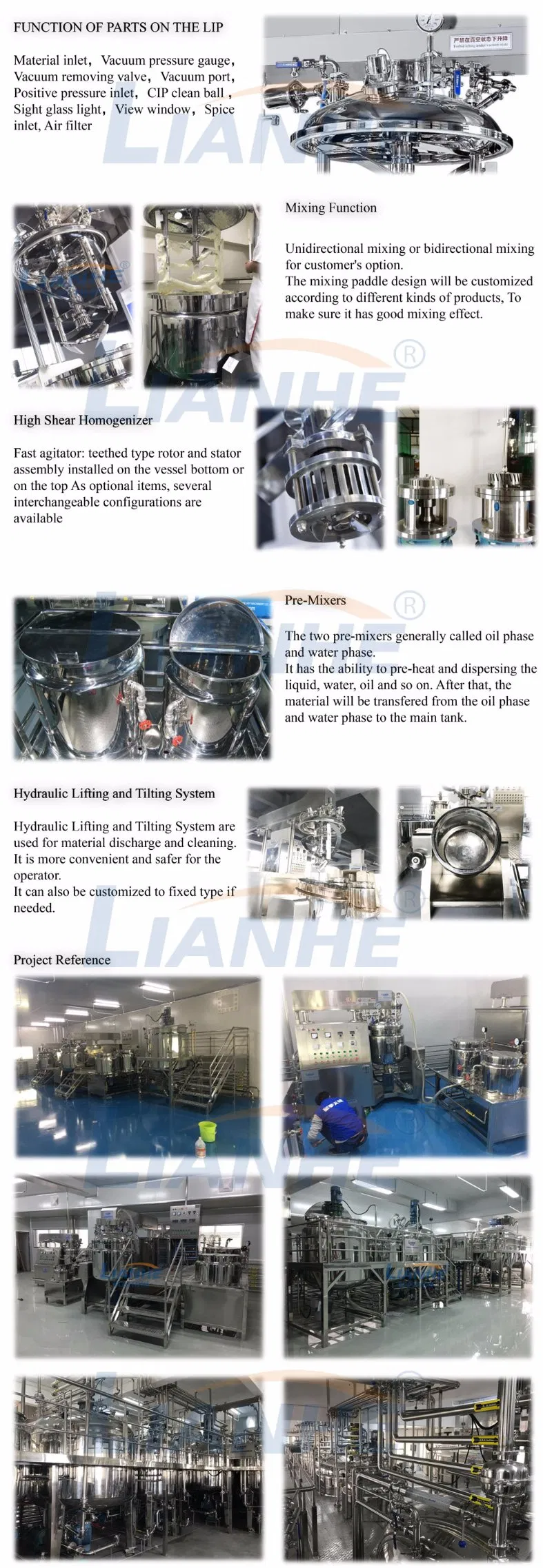 50L Laboratory Used Homogenizer Mixer Lab Mixing Machine