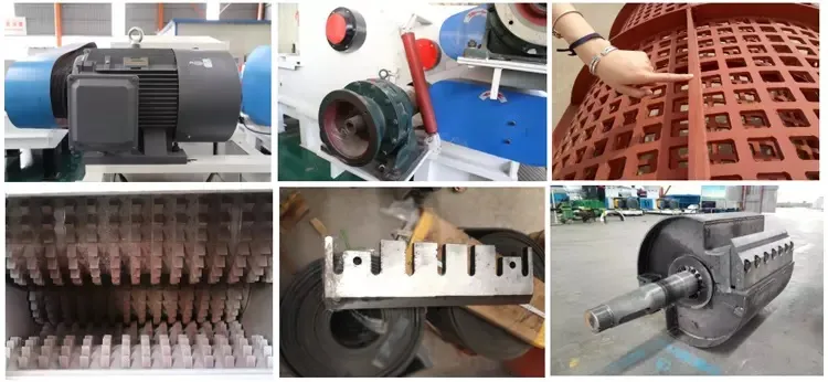 55 kw Wood Crushing Machine Tree Log shredder Chipper