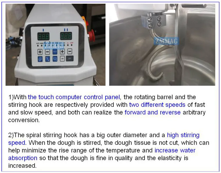 6kg 80kg Hobart Spiral Mixer for Sale 120kg Italy Vancouver (ZMH-50)