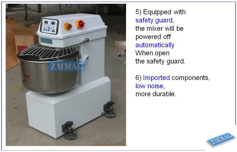 6kg 80kg Hobart Spiral Mixer for Sale 120kg Italy Vancouver (ZMH-50)