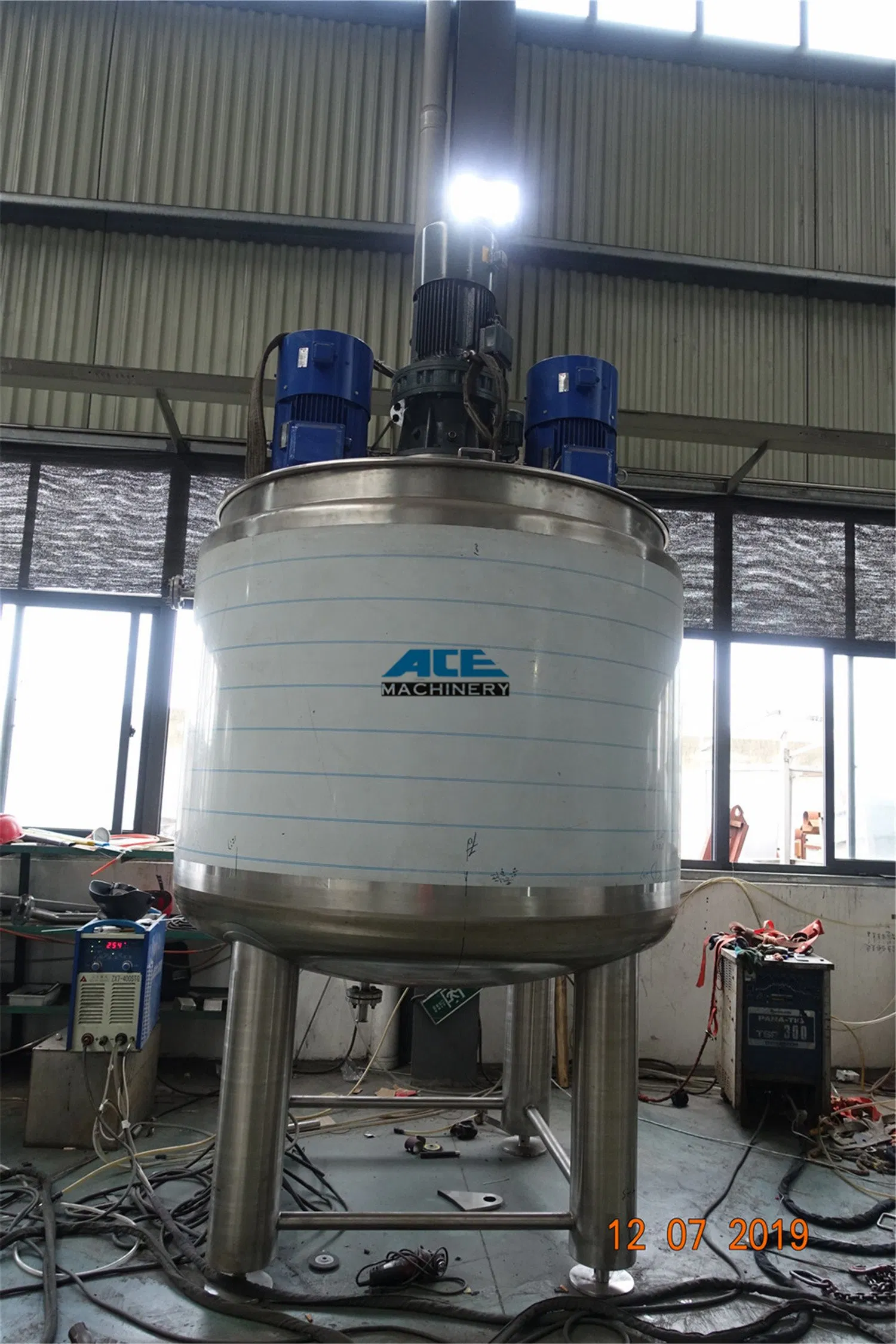 Agitator Mixer Stirrer Homogenizer Hand Sanitizer Blender Heated Jacket Mixing Tank