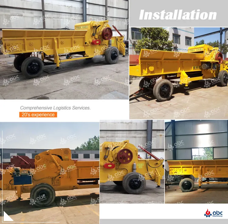 Best Widely Used Diesel Engine 7.5HP Woods and Branches Chipping Machine