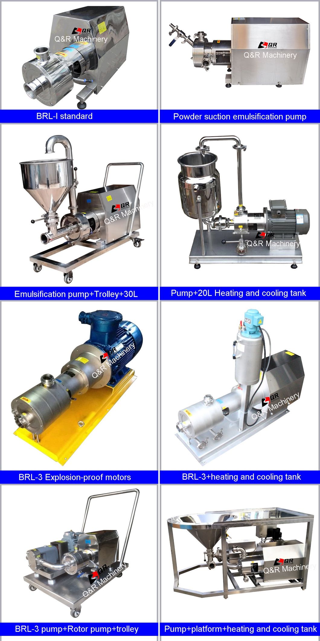 CE Certificate Brl Model SS316 Tahini Mixer Pump