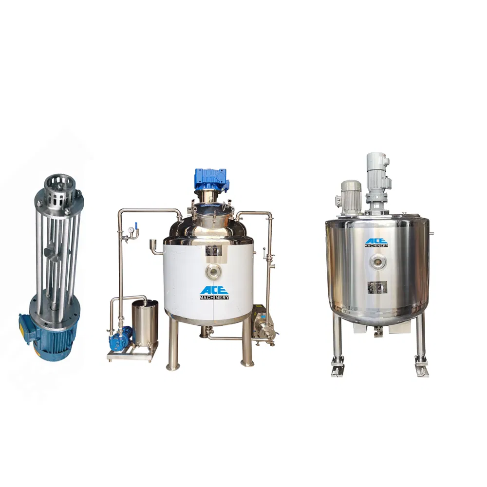 Cosmetic Chemical Shampoo Toothpaste Lotion Cream Production Line Equipment Vacuum Mixer Emulsifying Homogenizer Machine Chemicals Emulsifying Machine