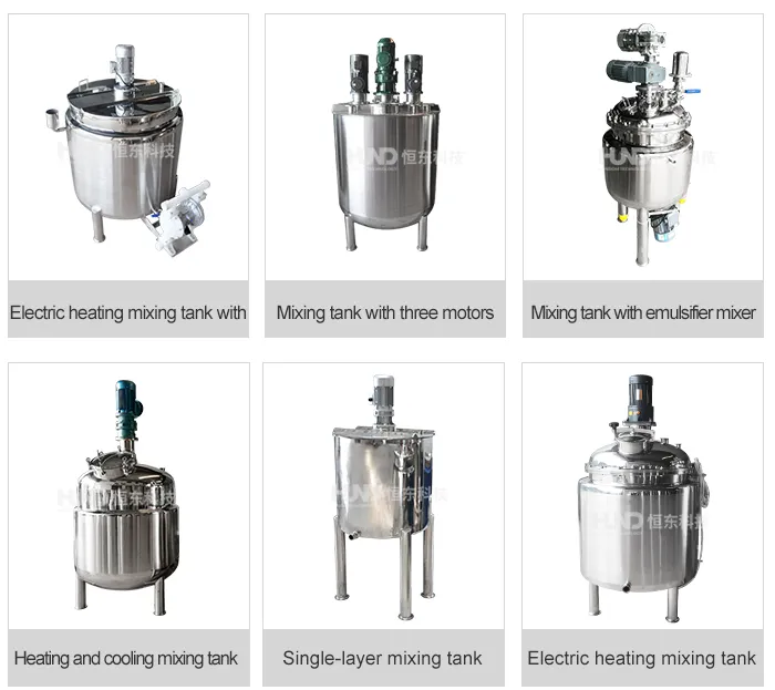 Cosmetic/Pharmacy/Food Industry Stainless Steel Heating Pressure Tank