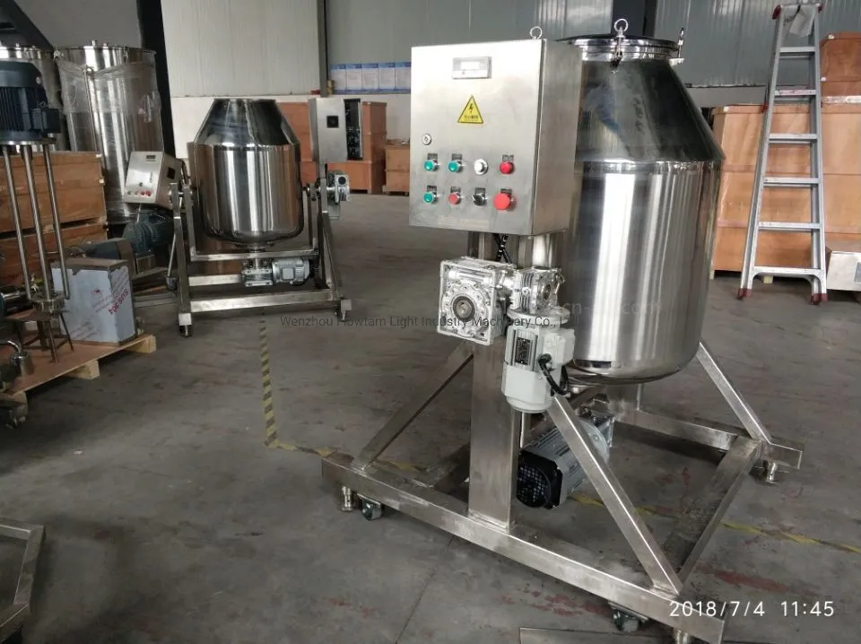 Customized 350L Stainless Steel Rotating Drum Powder Mixer Machine