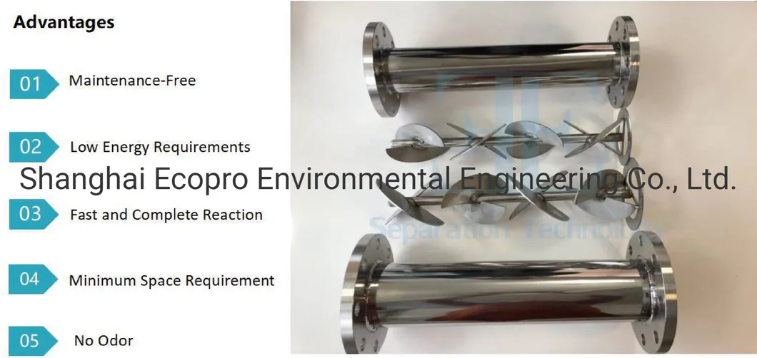 Ecopro PVC Inline Static Mixer Mixing Tube for Waster Water Treatment