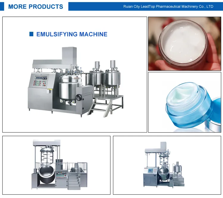 Emulsification Equipment Vacuum Emulsifying Mixer Shampoo Making Machine