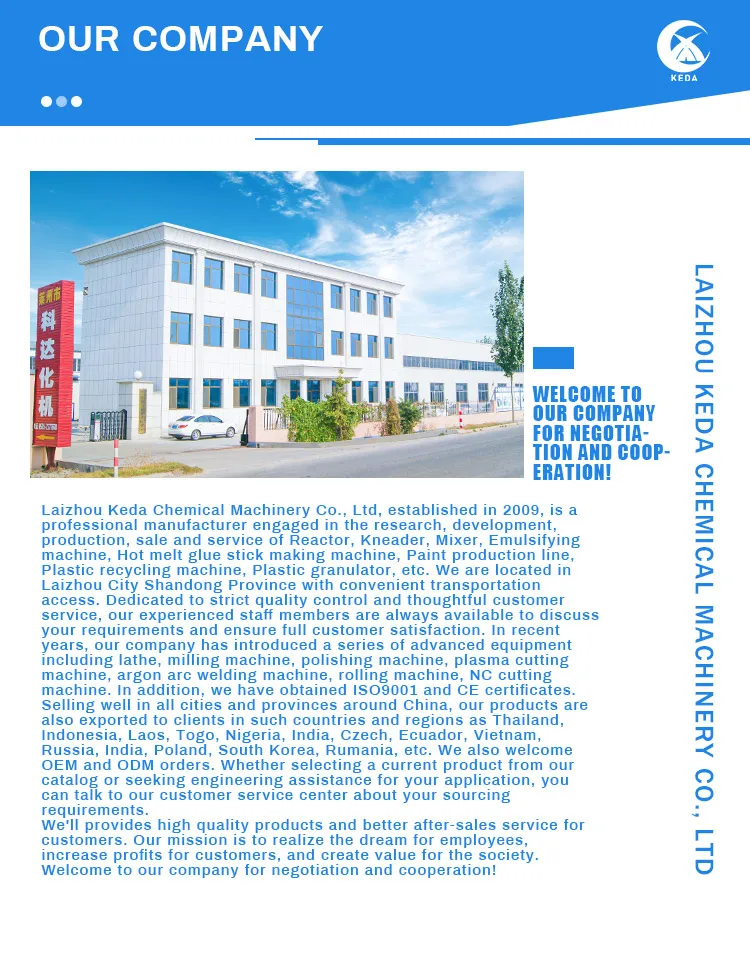 EVA Hot Melt Adhesive Double Z Blades Mixer 1500L Sigma Kneader for Aluminum Stearate