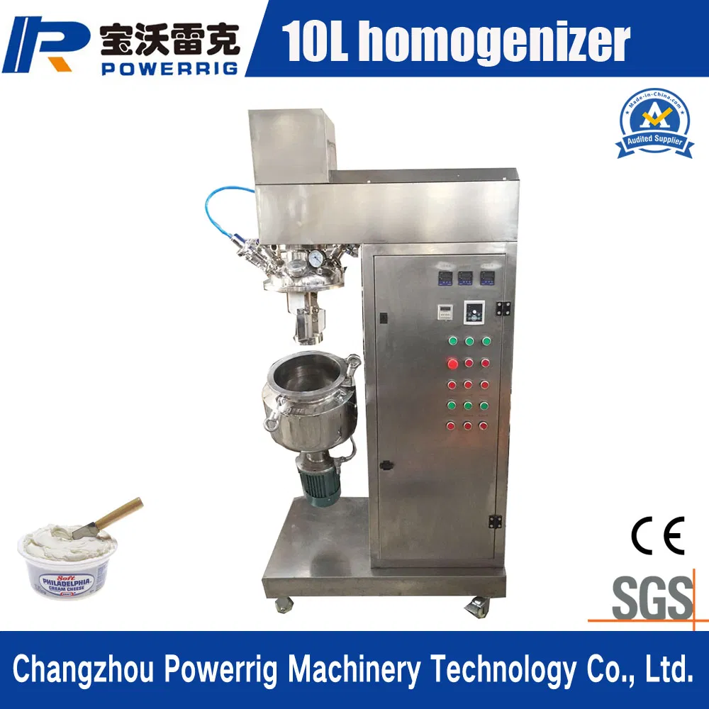 Factory Price 10L Hydraulic Lifting Vacuum Lotion Mixing Emulsifying Mixer Machine