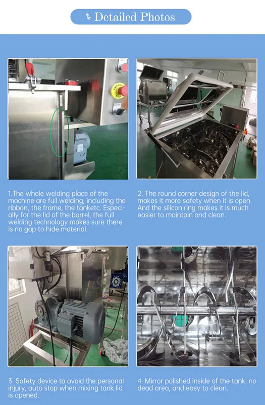 Factory Price Chemical Ribbon Blender Machine for Dry Powder/Granule