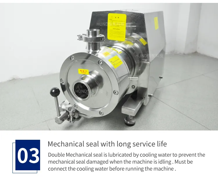 Food Grade Stainless Steel High Shear in-Line Homogenizer Emulsifier Pump for Chocolate Mustard