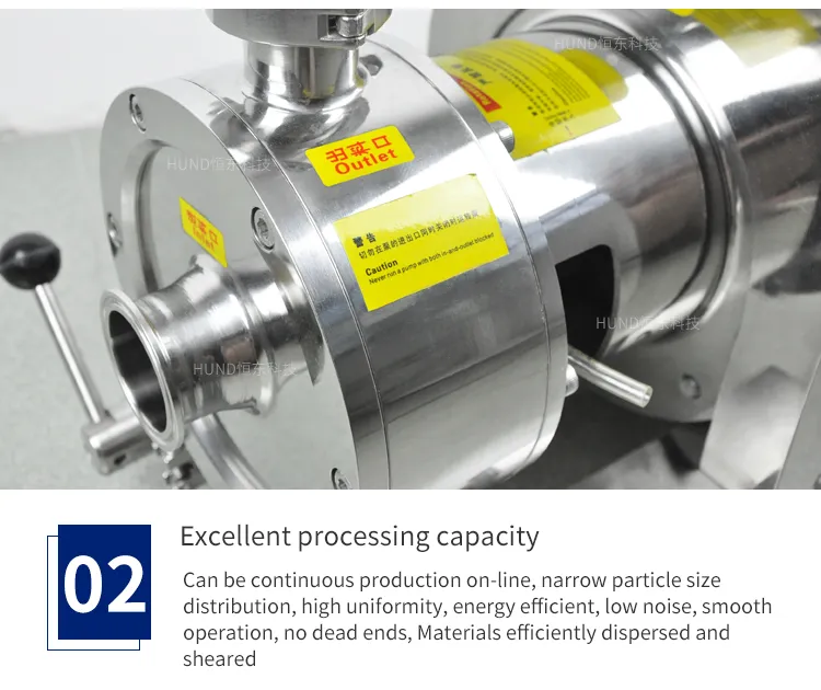Food Grade Stainless Steel High Shear in-Line Homogenizer Emulsifier Pump for Chocolate Mustard