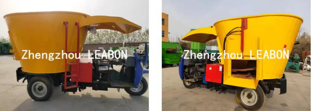 Grass Crushing Feed Mixer Wagon Horizontal with Motor 500kg Electric Diesel Horizontal Tmr Feed Mixer for Dairy Farm