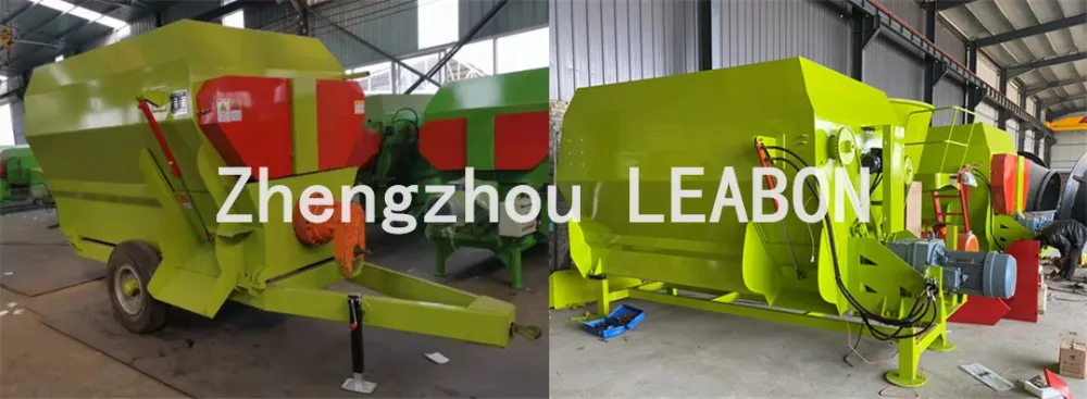 Grass Crushing Feed Mixer Wagon Horizontal with Motor 500kg Electric Diesel Horizontal Tmr Feed Mixer for Dairy Farm
