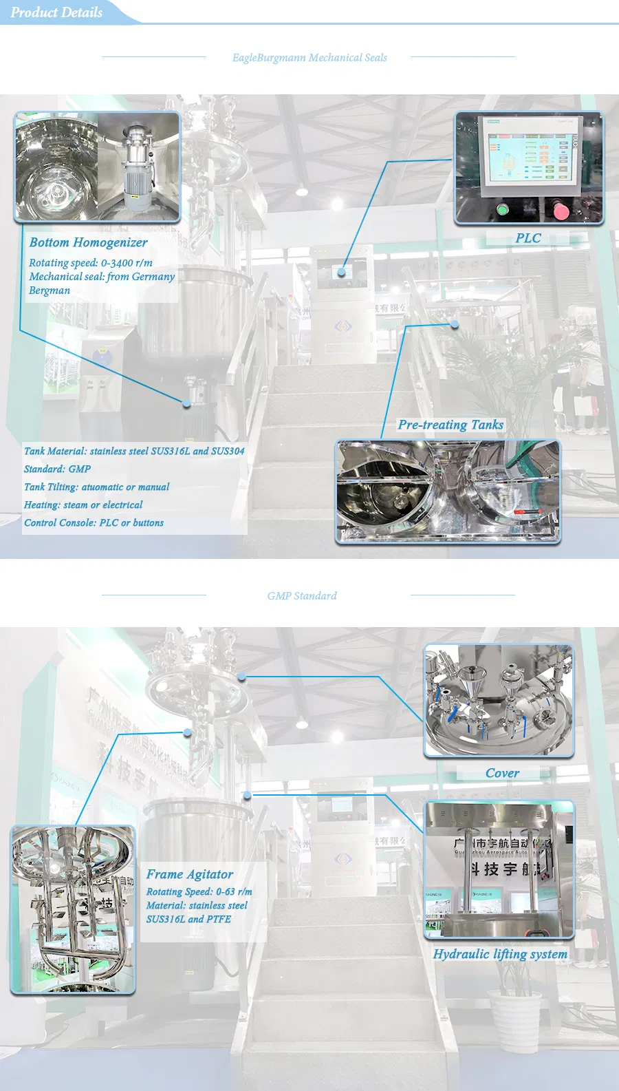 Hand Wash Body Wash Emulsification and Homogeneous Mixer Machine