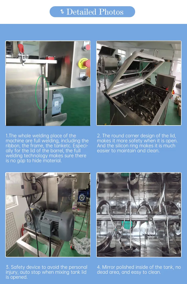 High Efficiency Chemical Mixing Machine with Double Ribbon