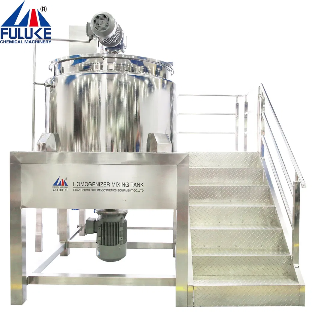 High Quality Liquid Soap Shampoo Liquid Hand Wash Making Machine with Electric Heater Jacket Kettle Mixer Machine Mixing Machine