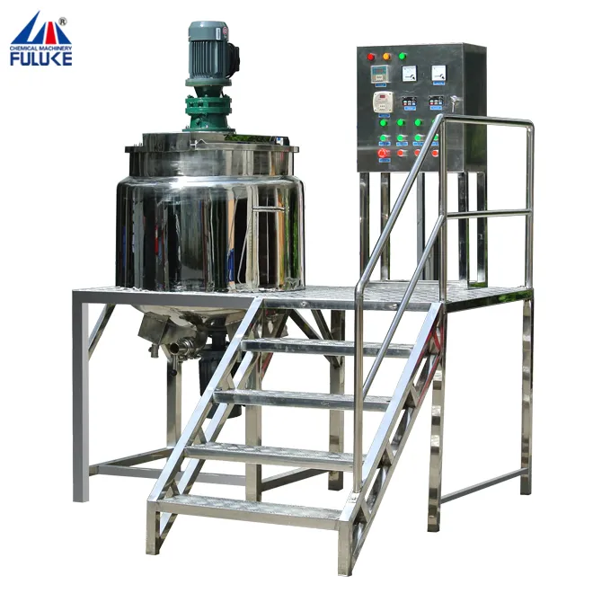 High Quality Liquid Soap Shampoo Liquid Hand Wash Making Machine with Electric Heater Jacket Kettle Mixer Machine Mixing Machine