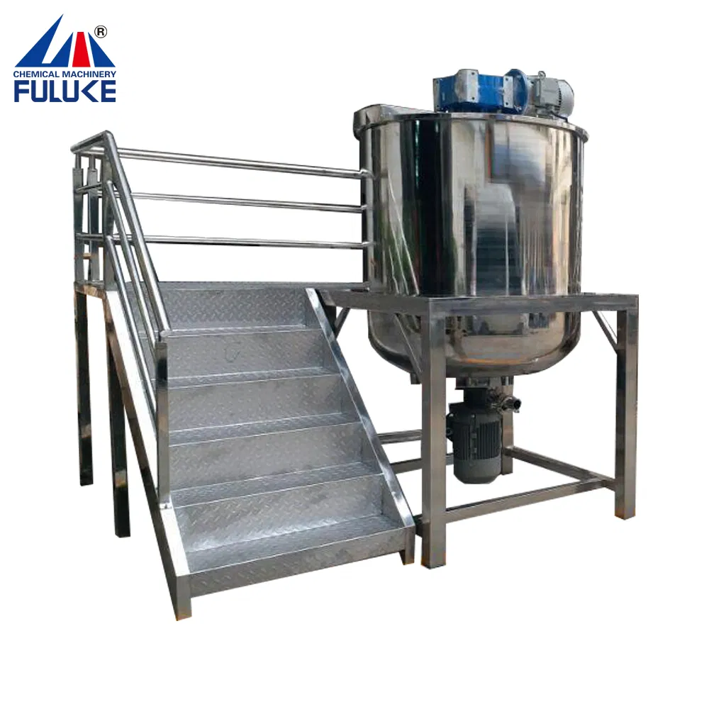 High Quality Liquid Soap Shampoo Liquid Hand Wash Making Machine with Electric Heater Jacket Kettle Mixer Machine Mixing Machine