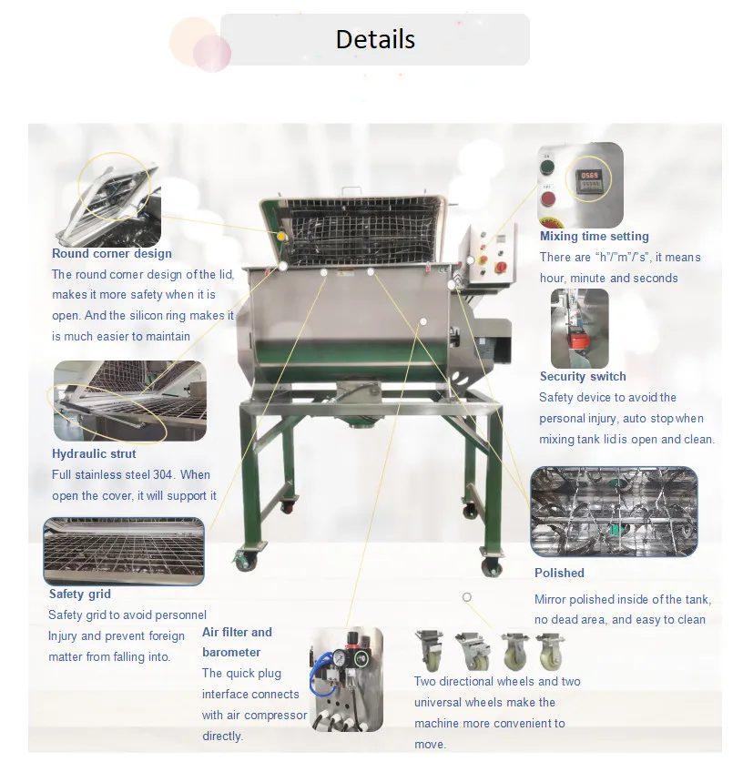 High Speed Spice Powder Blender Mixing Machine for Powder Mix