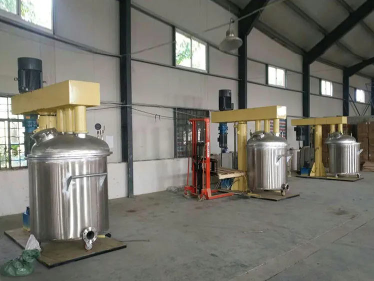 High Speed Triple Shaft Dissolver for Tile Beauty Filler Sealer Grout Production (with formula)