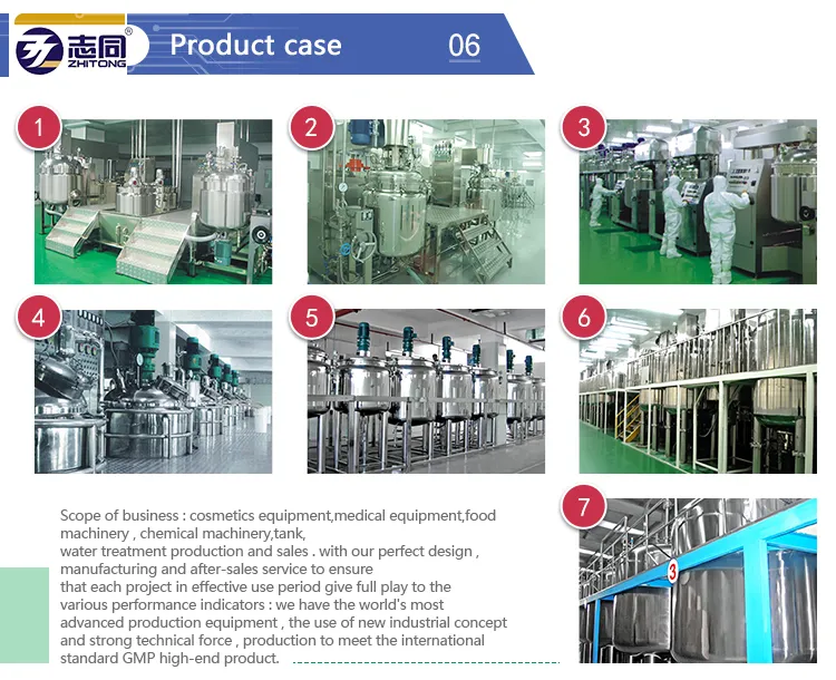 Homogenized Stainless Steel Mixer High Shear Batch Stir Mixing Tank for Shampoo Liquid Soap