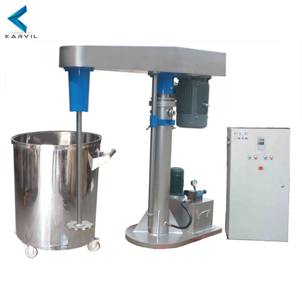 Hydraulic Lifting High Speed Disperser Paint Pigment Mixer Mixing Machine with Dispersion Plate