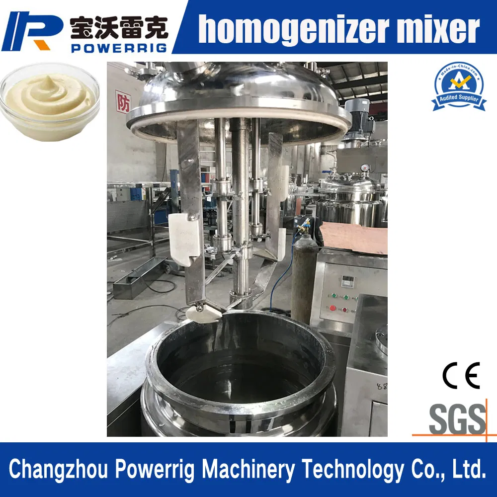 Hydraulic Lifting Liquid Emulsifier Mixer Machine with Homogenizer for Cosmetic and Chemical