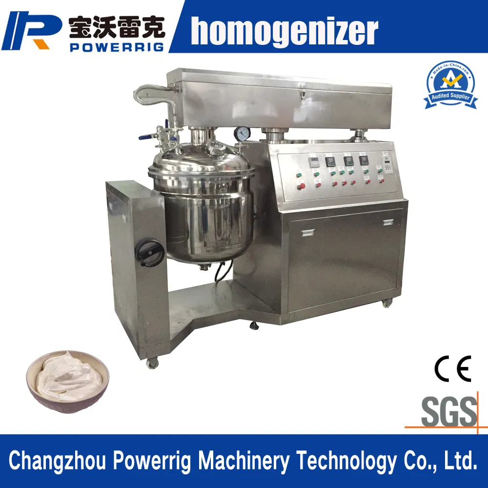 Hydraulic Lifting Liquid Emulsifier Mixer Machine with Homogenizer for Cosmetic and Chemical