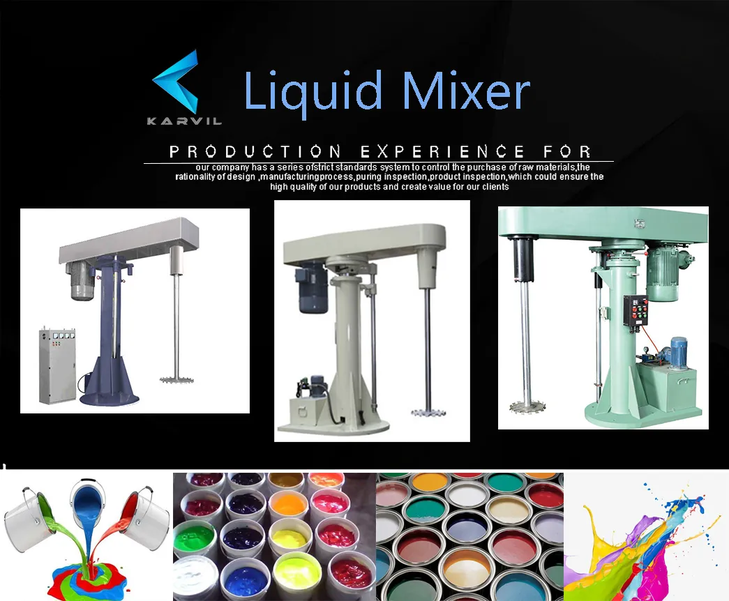 Hydraulic Liftting Vertical High-Speed Paint Mixer Pigment Mixing Machine