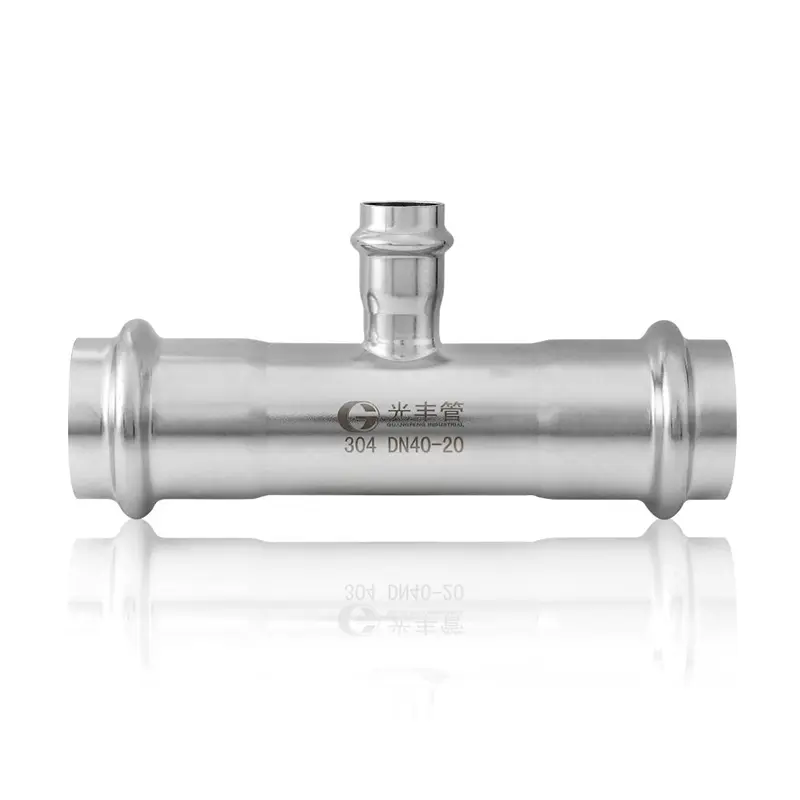 Reducing Tee Stainless Steel Double Press Fittings