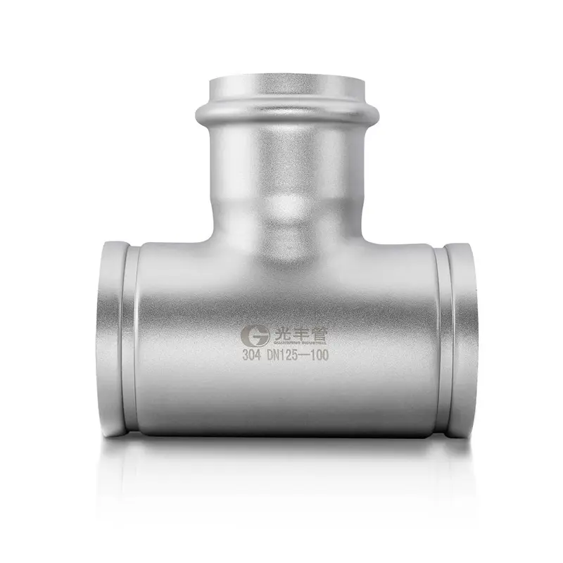 Equal Tee Stainless Steel Grooved Fittings