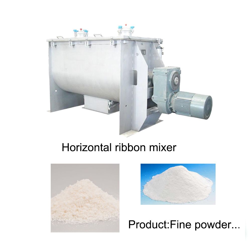 Industrial Horizontal Double Ribbon Blender Mixer Machine for Dry Powder Mixing Machine