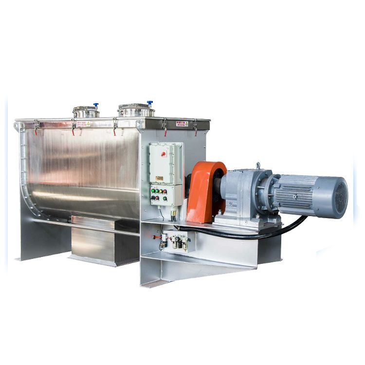 Industrial Horizontal Double Ribbon Blender Mixer Machine for Dry Powder Mixing Machine