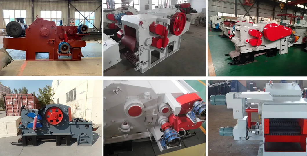 Industrial Wood Log Wood Branch Crushing Machine Drum Wood Chipper