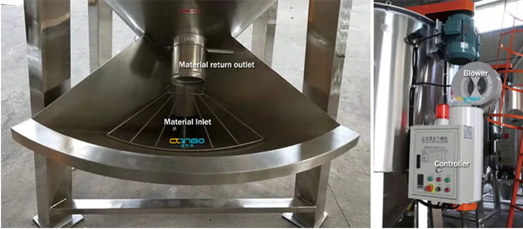 Plastic Lifting Drying Heating Hot Mixer for ABS Pet PP LDPE/HDPE Pellets Granules