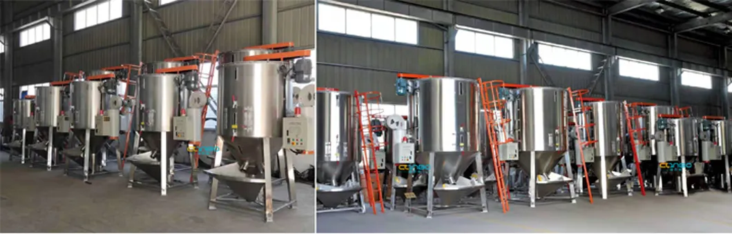 Plastic Lifting Drying Heating Hot Mixer for ABS Pet PP LDPE/HDPE Pellets Granules