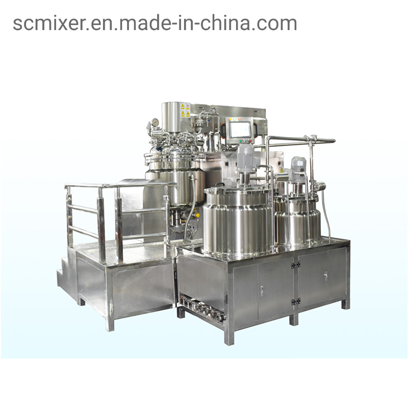 PLC Vacuum Emulsifying Machine Mixer Making Shampoo/Cosmetic Cream/Lotion Blender Homogenizer