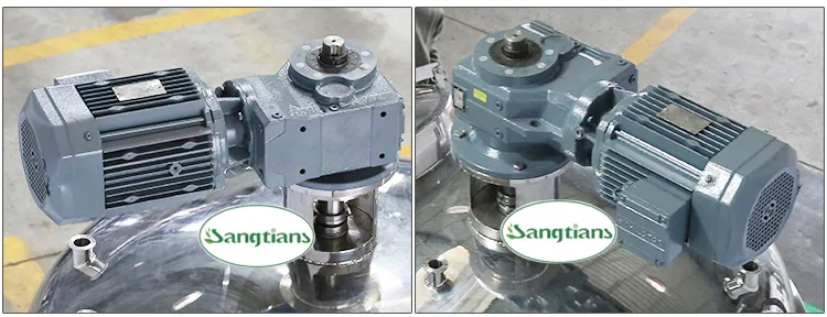 Single Layer Stir Tank Stainless Steel Mixing Tank with Inverter Geared Motor Agitate