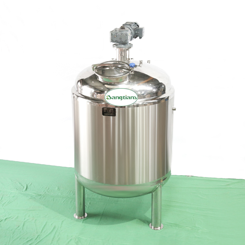 Single Layer Stir Tank Stainless Steel Mixing Tank with Inverter Geared Motor Agitate