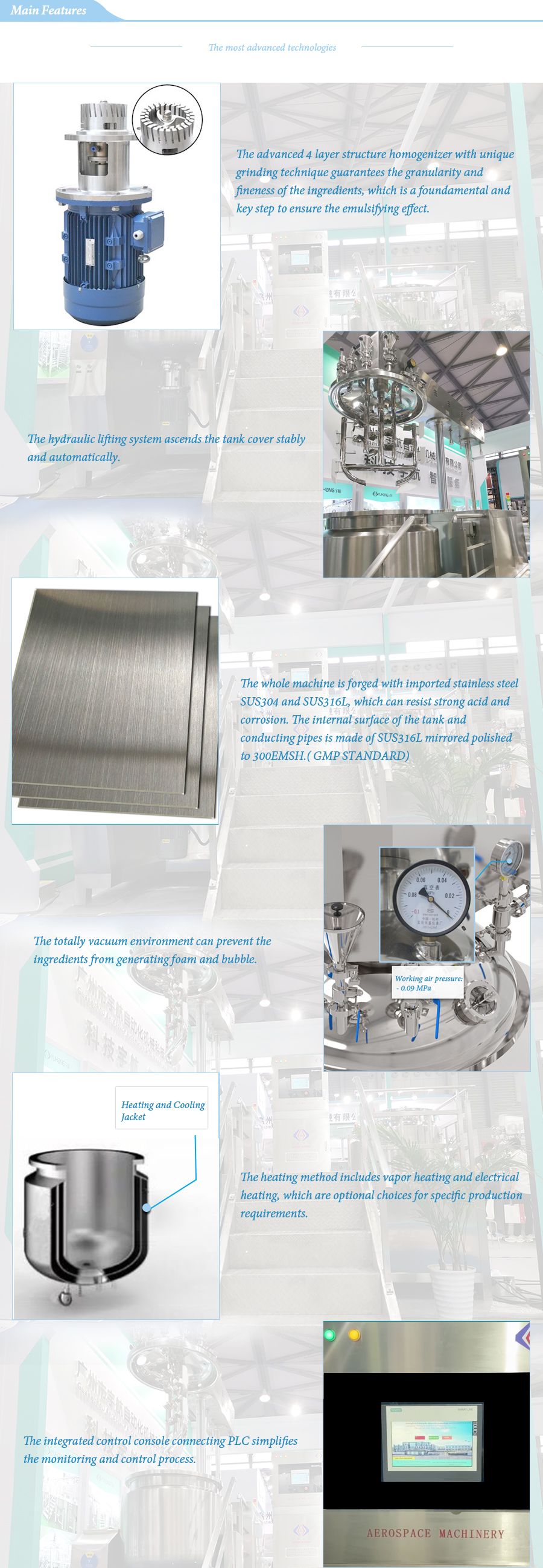 Toothpaste Making Machine Emulsifier Homogenizer Mixing Machine Vacuum Emulsifying Mixer