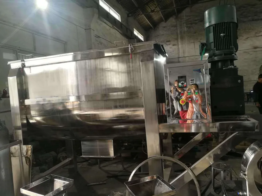 Trough Type Industrial Wet Powder Mixer/Horizontal Trough Typed Ribbon Mixer