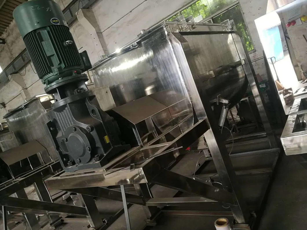 Trough Type Industrial Wet Powder Mixer/Horizontal Trough Typed Ribbon Mixer